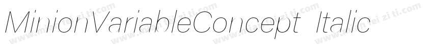 MinionVariableConcept Italic 常规斜体字体转换